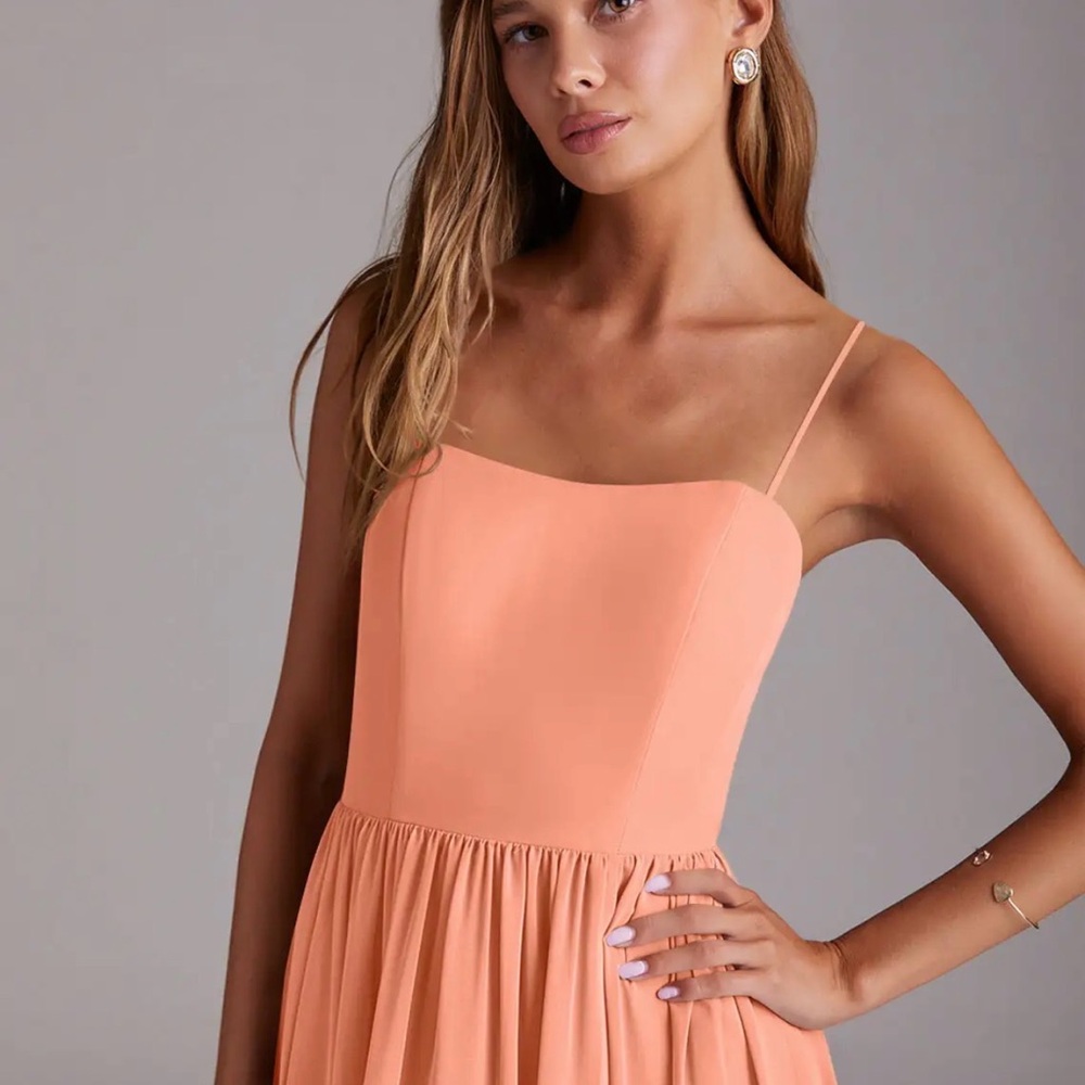 Azazie Coral Spaghetti Strap Dress